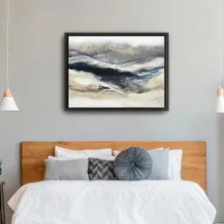 Kirkland's Home Indigo Sway Framed Canvas Art Print- Canvas Art