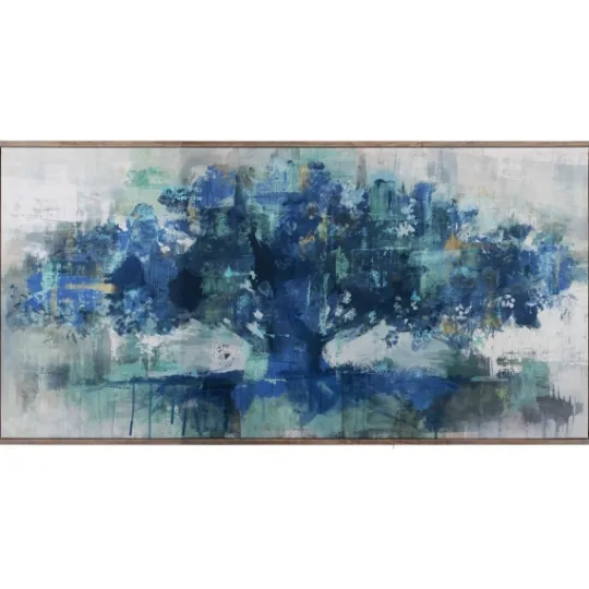 Kirkland's Home Indigo Tree Of Life Light Gray Framed Art Print- Framed Art