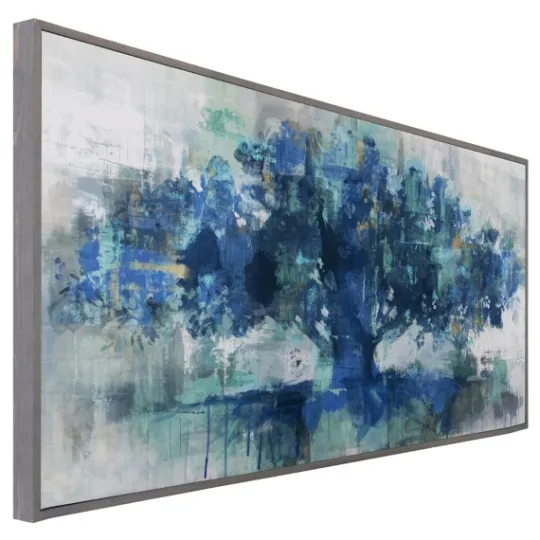 Kirkland's Home Indigo Tree Of Life Light Gray Framed Art Print- Framed Art