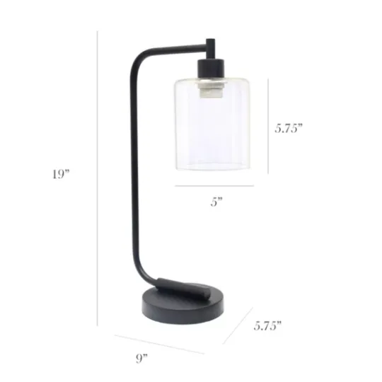 Kirkland's Home Industrial Black Iron Desk Lamp- Table Lamps
