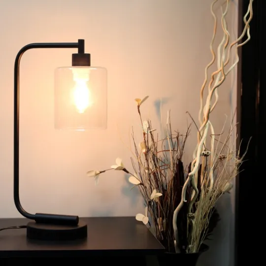 Kirkland's Home Industrial Black Iron Desk Lamp- Table Lamps