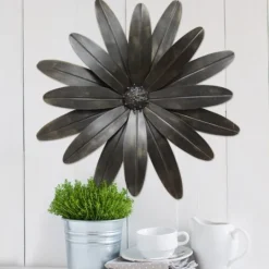Kirkland's Home Industrial Flower Metal Wall Plaque- Wall Plaques
