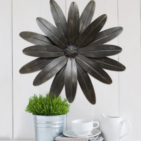 Kirkland's Home Industrial Flower Metal Wall Plaque- Wall Plaques