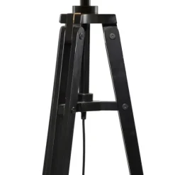 Kirkland's Home Industrial Tripod Wooden Floor Lamp- Floor Lamps
