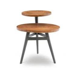 Kirkland's Home Industrial Two-Tiered Gunmetal Accent Table- Accent & End Tables