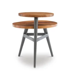 Kirkland's Home Industrial Two-Tiered Gunmetal Accent Table- Accent & End Tables