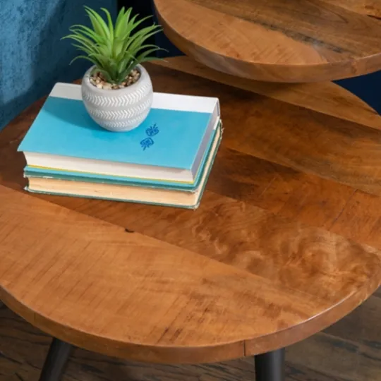 Kirkland's Home Industrial Two-Tiered Gunmetal Accent Table- Accent & End Tables