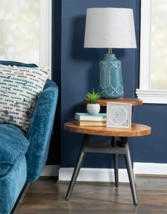 Kirkland's Home Industrial Two-Tiered Gunmetal Accent Table- Accent & End Tables