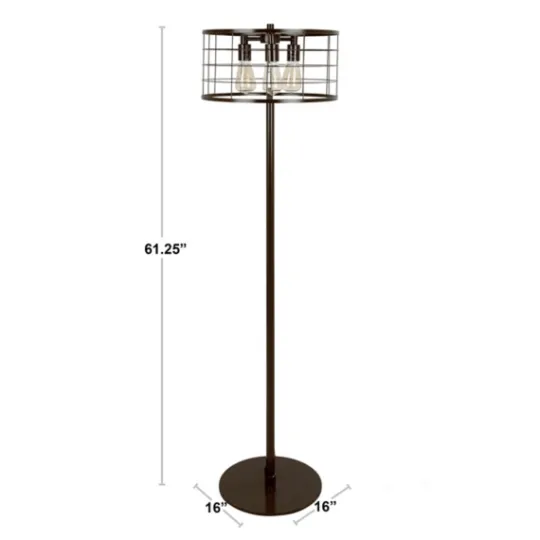 Kirkland's Home Industrial Wire Floor Lamp- Floor Lamps