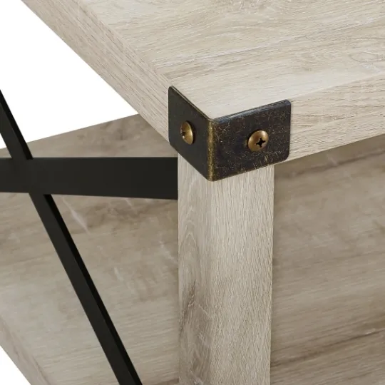 Kirkland's Home Industrial X-Frame Coffee Table- Coffee Tables