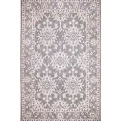 Kirkland's Home Irene Gray Daffodil Outdoor Area Rug, 6X9- Outdoor Rugs