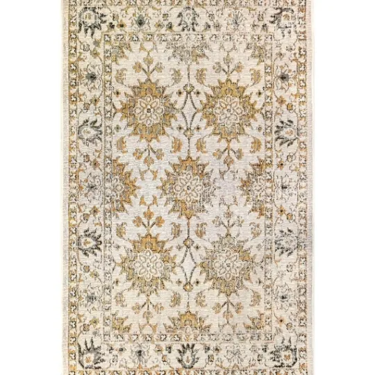 Kirkland's Home Irene Yellow Daffodil Outdoor Area Rug, 4X7- Outdoor Rugs