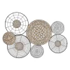 Kirkland's Home Iron And Wood Layered Plates Wall Plaque- Wall Plaques