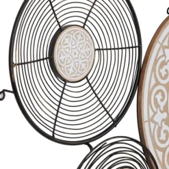 Kirkland's Home Iron And Wood Layered Plates Wall Plaque- Wall Plaques