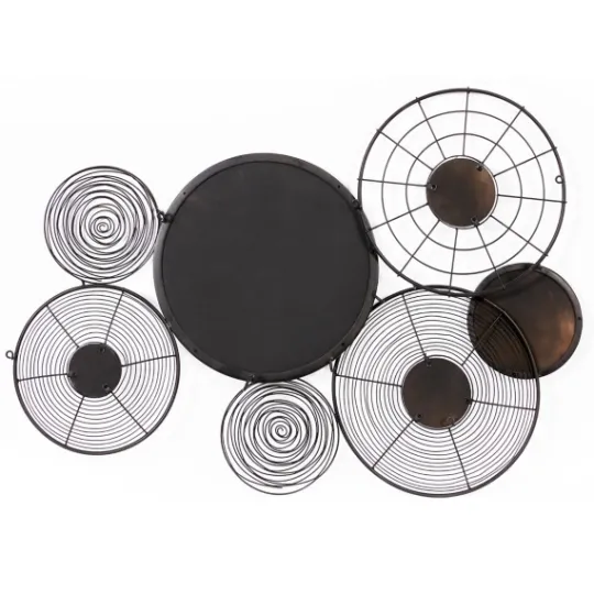 Kirkland's Home Iron And Wood Layered Plates Wall Plaque- Wall Plaques