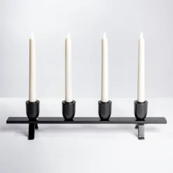 Kirkland's Home Iron Taper Candle Runner- Candle Holders
