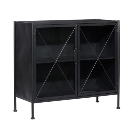 Kirkland's Home Iron X-Panel Cabinet- Cabinets & Sideboards