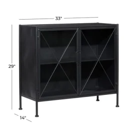 Kirkland's Home Iron X-Panel Cabinet- Cabinets & Sideboards