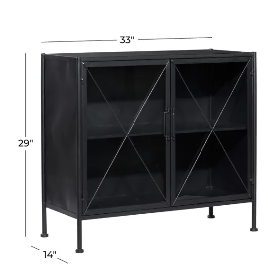 Kirkland's Home Iron X-Panel Cabinet- Cabinets & Sideboards