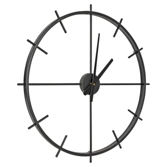 Kirkland's Home Isaac Black Modern Wall Clock- Clocks