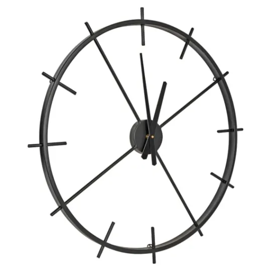 Kirkland's Home Isaac Black Modern Wall Clock- Clocks