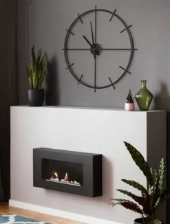 Kirkland's Home Isaac Black Modern Wall Clock- Clocks