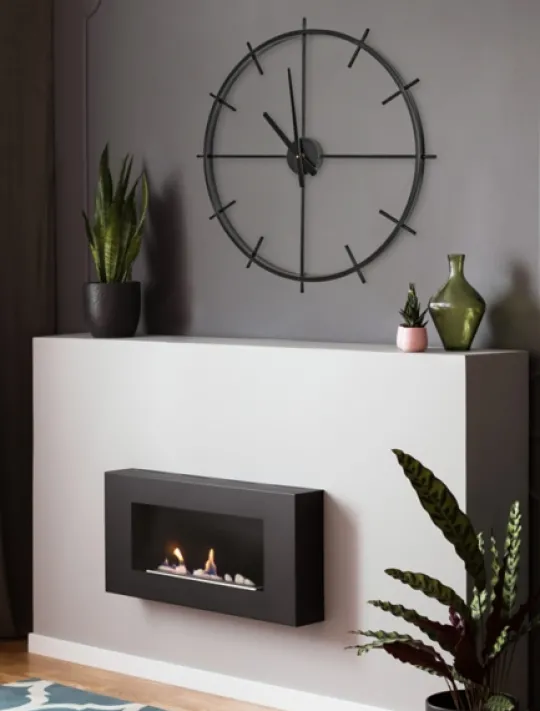 Kirkland's Home Isaac Black Modern Wall Clock- Clocks