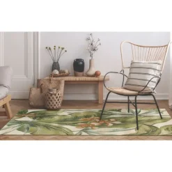 Kirkland's Home Island Leaf Outdoor Rug, 4X7- Outdoor Rugs