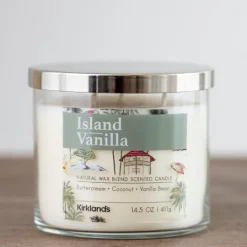Kirkland's Home Island Vanilla Triple Wick Jar Candle- Candles
