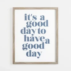Kirkland's Home It'S A Good Day Framed Canvas Plaque- Wall Quotes & Signs