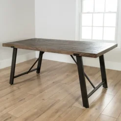 Kirkland's Home Ivan Wood And Metal Dining Table- Dining Tables