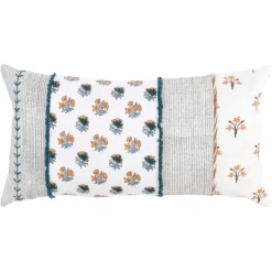 Kirkland's Home Ivory & Multicolor Botanical Lumbar Pillow- Pillows
