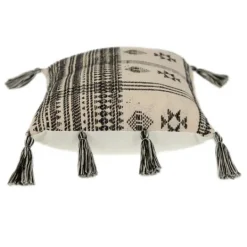 Kirkland's Home Ivory And Black Boho Stripes Lumbar Pillow- Pillows