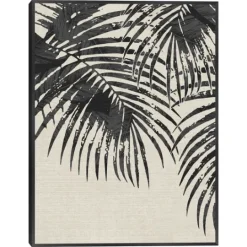 Kirkland's Home Ivory And Black Palms Canvas Art Print- Canvas Art