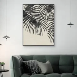 Kirkland's Home Ivory And Black Palms Canvas Art Print- Canvas Art