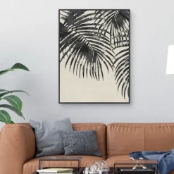 Kirkland's Home Ivory And Black Palms Canvas Art Print- Canvas Art