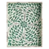Kirkland's Home Ivory And Clover Mosaic Capiz Shell Tray, 15 In.- Decorative Trays