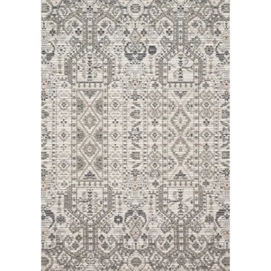 Kirkland's Home Ivory And Gray Column Outdoor Area Rug, 5X7- Outdoor Rugs
