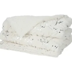 Kirkland's Home Ivory And Silver Metallic Branches Throw- Blankets & Throws
