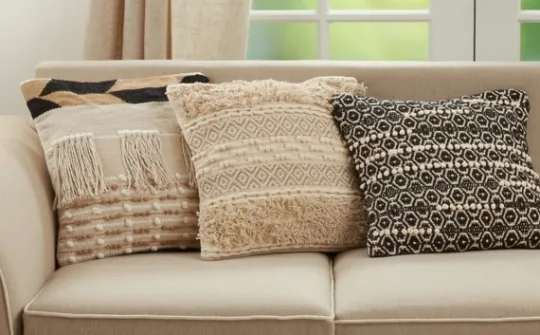 Kirkland's Home Ivory Boho Fringe Jute Pillow- Pillows