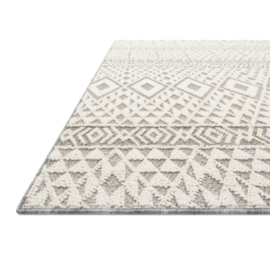 Kirkland's Home Ivory Geometric Stripes Outdoor Area Rug, 5X7- Outdoor Rugs