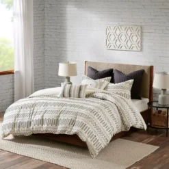 Kirkland's Home Ivory Jacquard Full/Queen 3-Pc. Comforter Set- Comforters