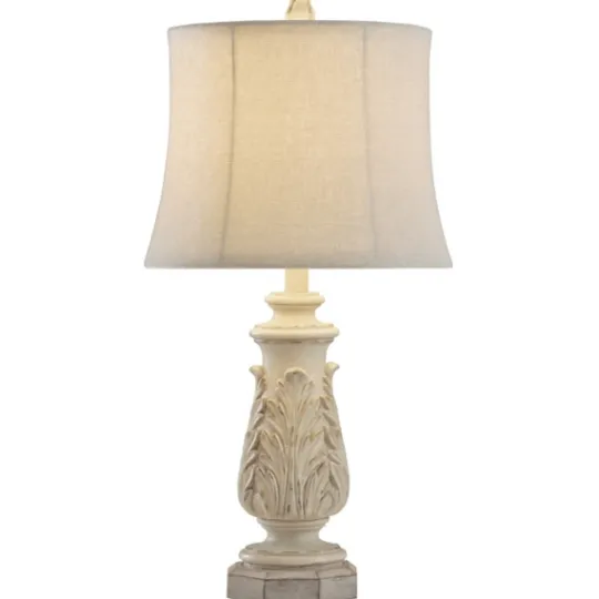 Kirkland's Home Ivory Leaf Scroll Table Lamp- Table Lamps
