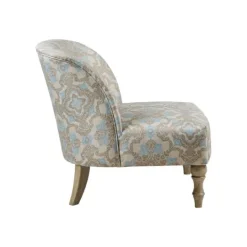 Kirkland's Home Ivory Medallion Wide Frame Slipper Accent Chair- Accent Chairs