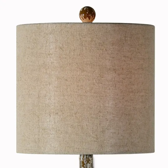 Kirkland's Home Ivory Resin Distressed Traditional Buffet Lamp- Buffet Lamps