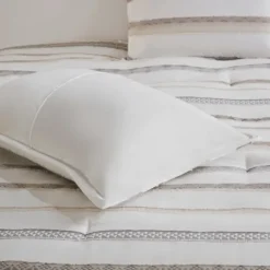 Kirkland's Home Jacquard Stripe 5-Pc. Cali King Comforter Set- Comforters