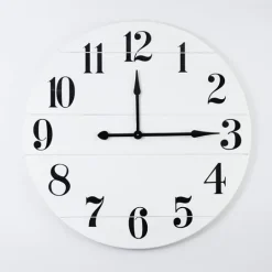 Kirkland's Home Jake And Black Wooden Wall Clock- Clocks