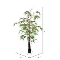 Kirkland's Home Japanese Bamboo Tree In Black Planter, 5 Ft.- Trees & Topiaries