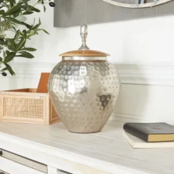 Kirkland's Home Jar With Mango Wood Lid- Decorative Bowls & Jars