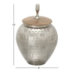 Kirkland's Home Jar With Mango Wood Lid- Decorative Bowls & Jars